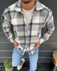 Herenjassen Jeugd Reversjas Slim Casual Harajuku Plaid Herfst en Winter Warm Zakelijk Nieuwigheid