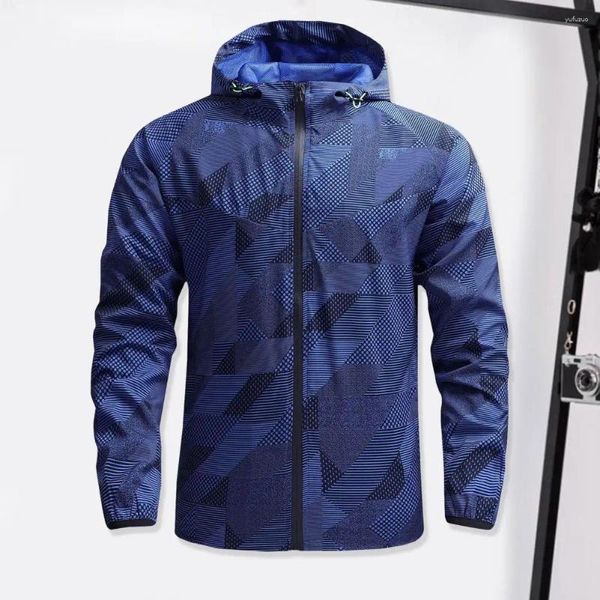 Chaquetas para hombre con cremallera y solapa, abrigo para Mtb, chaqueta de ciclismo con capucha a prueba de viento para hombre, primavera y otoño, Motocross con mangas largas