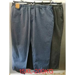 Jeans masculin 15xl 200kg printemps automne hommes de grande taille jeans surdimensionné pantalon denim