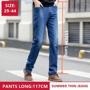 Jeans masculinos 190 cm Hombres de altura Summer Slmo y talla grande 44 40 38 ELÁSTICA RECHA PANTALIZACIÓN MAL MAL MAL MAL MANO BANDERES GRANDES