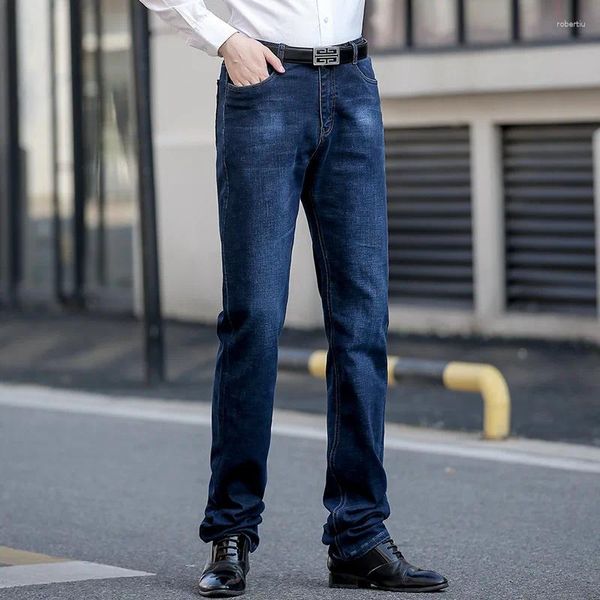 Jeans masculinos 200 cm hombres grandes pantalones de ropa altas pantalones pantalones extra largos 130 cm alto jogger de mezclilla de cintura alta recta macho
