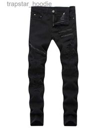 Jeans da uomo 2018 autunno jeans di grandi dimensioni nuovi uomini MORE ZIP jeans denim ZIP HOLE pantaloni casual jeans a gamba dritta spedizione gratuita taglia 28-40 TX009-1 L230918