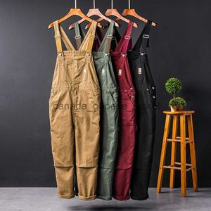 Pantalones vaqueros para hombre 2019, nuevo, ropa informal estilo Hip Hop, pantalones con pechera, pantalones vaqueros a la moda para hombre, monos vaqueros rasgados con pechera para hombre, mono vaquero rasgado para hombre L230911