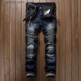 Men's Jeans 2020 offre spéciale livraison directe décontracté hommes jean coupe ajustée Hip Hop Denim hommes jean de haute qualité moto pantalon de haute qualité Q231213