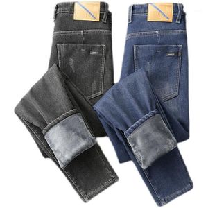 Jeans pour hommes 2021 Marque Automne Hiver Chaud Flocage Doux Hommes Activités Polaire Boyfriend