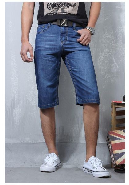 Jeans homme 2021 homme décontracté poche Cargo Shorts mode genou longueur maigre mince été demi pantalon travail pantalon