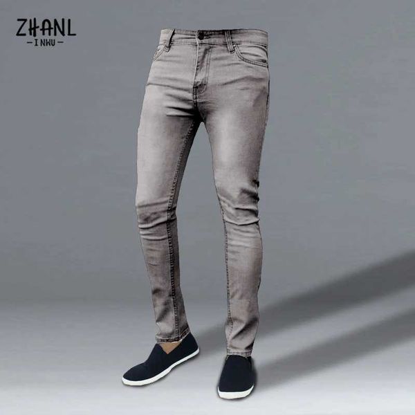 Jeans masculin 2021 Nouveau jean noir bleu gris pantalon de l'homme à banc de pantalon de jean décontracté vêtements de mode en vente