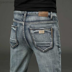 Hommes Jeans 2022 Automne Nouveaux Hommes Poli Slim Jeans Haute Qualité Casual Mode Stretch Coton Denim Pantalon Mâle Marque Pantalon L230724