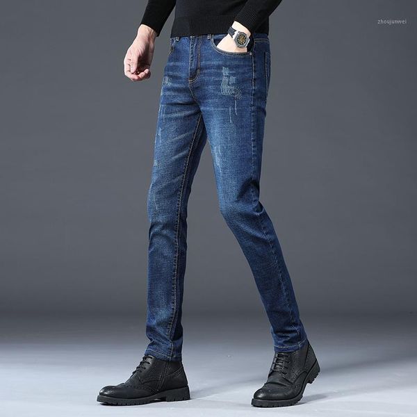 Jeans para hombre 2022 Classic Regular Fit Modal Jean Summer Arrivals Business Casual Straight Men Pants Plus Size 27-36