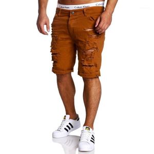 Jeans pour hommes 2022 mode loisirs trou lavage Shorts au printemps et en été maigre court Hip Hop hommes Streetwear moto