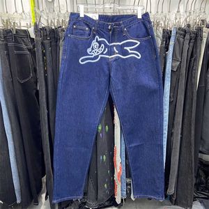 Heren jeans 2022 High Street Flying Dog Trendy Print Astronaut Pants Fashion T230412