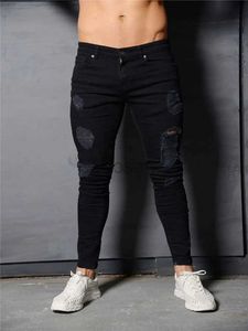 Jeans masculin 2022 Springaand Summer High Street Stretch Mens Slim Fit Motorcycle mil