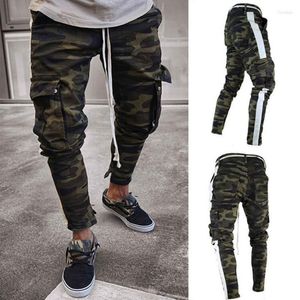 Jeans pour hommes 2022 rue hommes Stretch décontracté Cargo pantalon Camouflage armée conception Hip Hop cheville fermeture éclair survêtement Slim Fit hommes