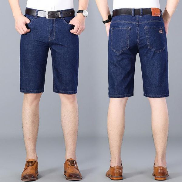 Jeans pour hommes 2022 shorts de denim d'été Slim-Fit affaires Cylindre droite lavé Pantalon atmosphérique formel occasionnel