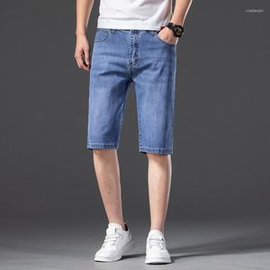 Jeans para hombres 2022 Summer Men's Stretch Short Fashion Casual Slim Fit Elástico Denim Shorts Ropa de marca masculina Tamaño 28-46