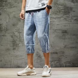 Jeans pour hommes 2023 7 points Denim Shorts Fashion Brand Hole Pantalons Summer Thin Splicing