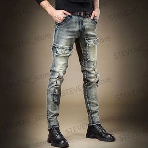 Jeans pour hommes 2023 automne et hiver nouveau classique mode Vintage déchiré Patchwork jean hommes décontracté confort haute qualité Stretch petites jambes T240326
