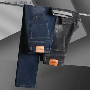 Jeans para hombres 2023 Otoño Negocios Casual Denim Pierna recta Clásicos Hombres Antracita Estiramiento Slim Fit Jeans Pantalones Pantalones de marca masculina Q231212