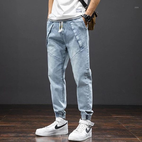 Jeans pour hommes 2023 automne printemps été cheville longueur Baggy hommes Streetwear survêtement Denim sarouel grande taille 6XL 7XL 8XL