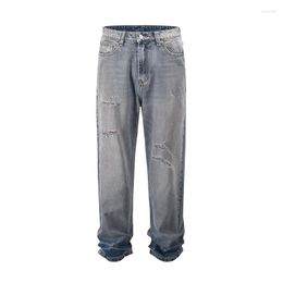 Herren Jeans 2023 Blau Grau Top Grade Washed Serie Männer Frauen Vintage Distressed Design Gerade Bein Hosen Vier Jahreszeiten Kleidung