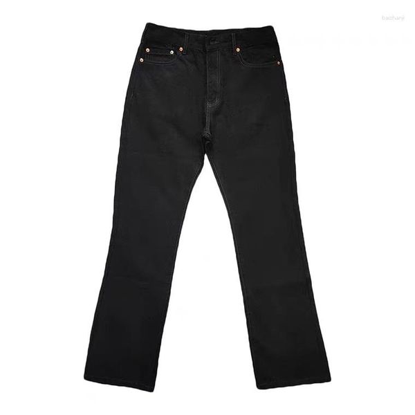 Pantalones vaqueros para hombre 2023 marca clásica Vujade Kenijima Chemist negro como muestra pantalones de mezclilla de algodón de hueso comodidad Casual S-L 140