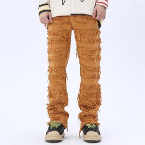 Hommes Jeans 2023 Cool Design Rayé Gland Rouge Baggy Hommes Grunge Pantalon Y2K Hombre Hip Hop Droite Punk Denim Pantalon Pantalon Homme
