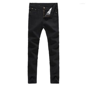 Jeans pour hommes 2023 Mode Couleur Noir Slim Droit Loisirs Casual Marque Hommes Denim Coton 28-38