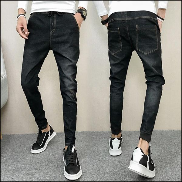 Jeans pour hommes 2023 Fashion Boutique Stretch Casual Mens Skinny Men Straight Denim / Male Pantalon Pantalon