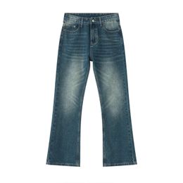Jeans pour hommes 2023 Four Seasons Mid Rise Micro Flare jambe droite mode pantalons décontractés 230725