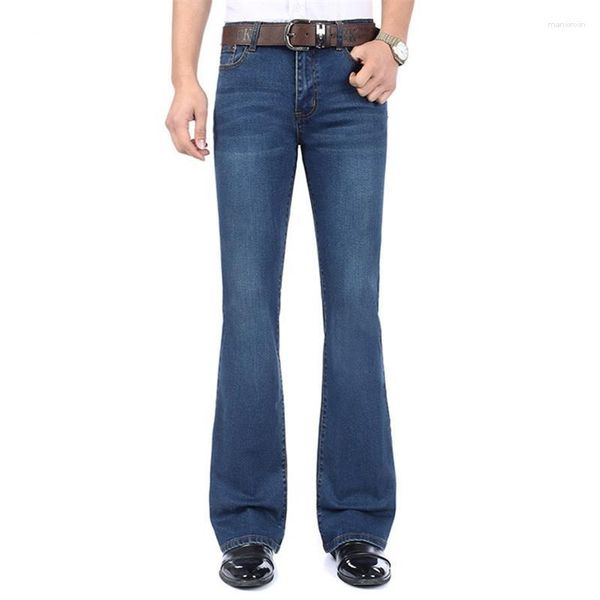 Jeans masculinos 2023 Hombres de alta calidad Invierno Corte de arranque de vellón de invierno pantalones de bengala informal de la cintura mediana pantalones de terciopelo