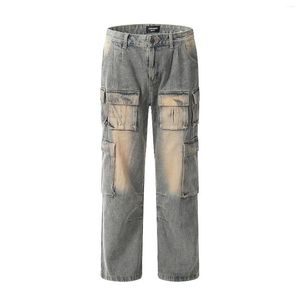 Jeans masculin 2023 pantalon de cargaison de peinture de la rue haute à la mode.