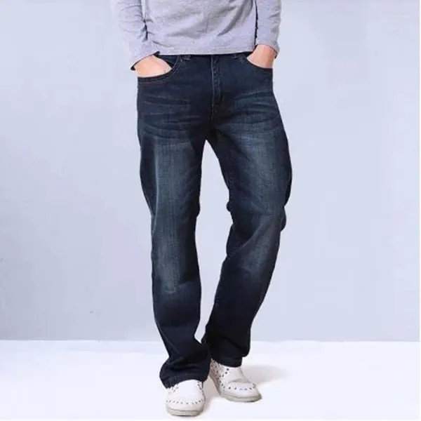 Jeans pour hommes 2023 Pantalon droit en vrac Denim Plus Taille 27-48 Coton Loisirs Hommes Bas Pantalons longs