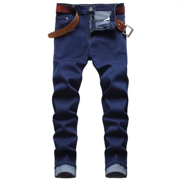 Jeans pour hommes 2023 Hommes Denim Pantalon Rétro Regular Fit Classique Simple Bleu Clair Casual Plus Taille Haute Qualité Marque Pantalon Mâle