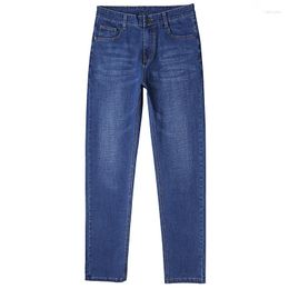 Heren Jeans 2023 Mannen Midweigth Stretch Spandex Denim Slim Fit Broek Voor Zakelijke Broek Jean Blauwe En Zwarte Kleuren