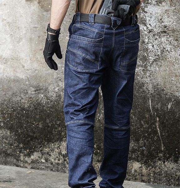 Jeans pour hommes 2023 hommes tactique résistant à l'usure multi-poches élasticité droite Denim pantalon coton mince militaire pantalon Joggers