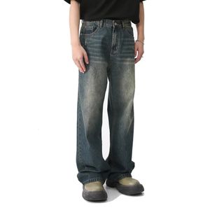 Jeans pour hommes 2023 Hommes lavés Vintage Mode Coréenne Streetwear Hip Hop Lâche Casual Droit Denim Pantalon Mâle Baggy Pantalon 231120