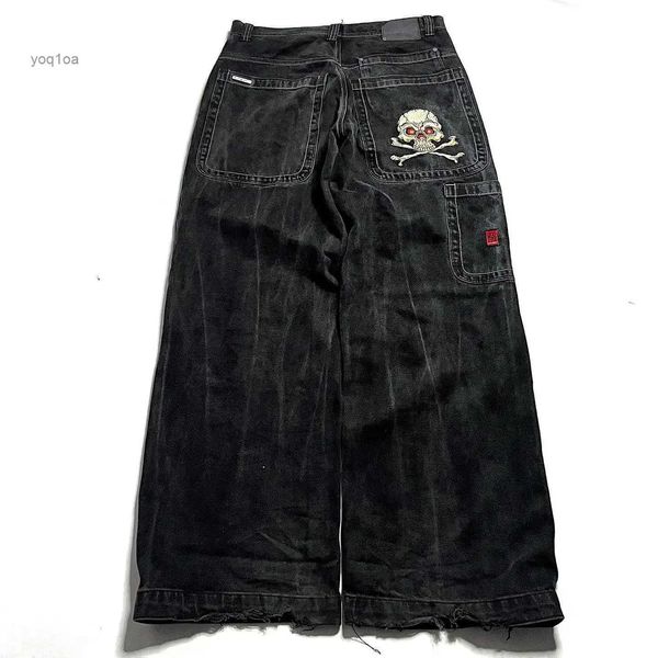 Men's Jeans 2023 nuevos pantalones vaqueros bordados góticos americanos para hombres Y2K Street Hip Hop pantalones casuales rectos de pierna ancha pareja Harajuku Joker Jeans MenL231210