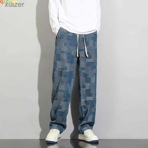 Jeans masculin 2023 New Mens Spring American Street Pantalon Casual Pantal Pantalon Loose Straight S M L XL 2XL 3XL WX