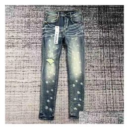 Jeans pour hommes 2023 Purple-Branx Hommes Designer Antiaging Slim Fit Casual Jeans Pu2023900 Taille 30-32-34-36 Drop Delivery Apparel Men's Clo Dhe6I