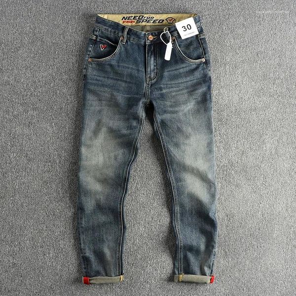 Jeans para hombres 2023 Slim Fit Small Straight Youth High Street Pantalones Cool Boy Wear 623