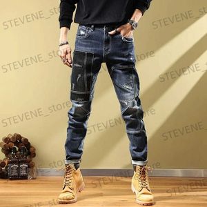 Jeans pour hommes 2023 printemps et automne nouvelle tendance de la mode classique élastique jambe droite jean pour hommes confort décontracté haute qualité petit pied pantalon T240326