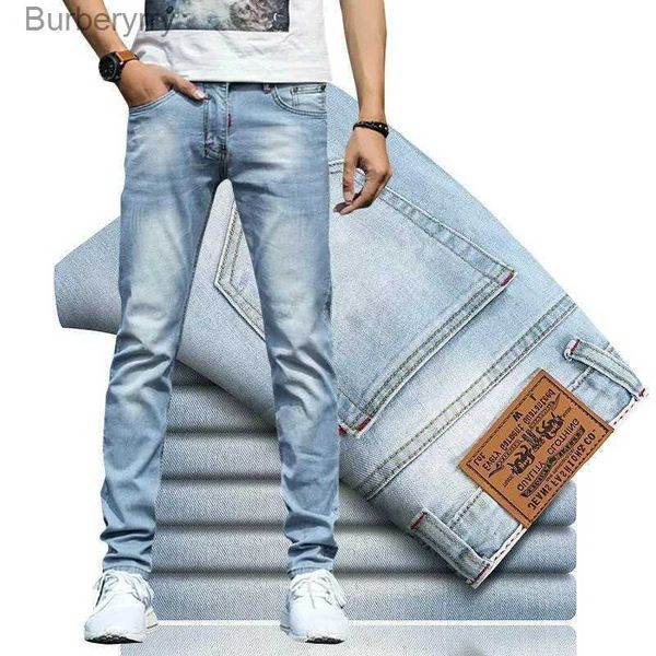 Jeans pour hommes 2023 printemps et automne nouveaux hommes classique mode tendance bleu élastique jean hommes décontracté confort haute qualité petit pied pantalon 36L231011