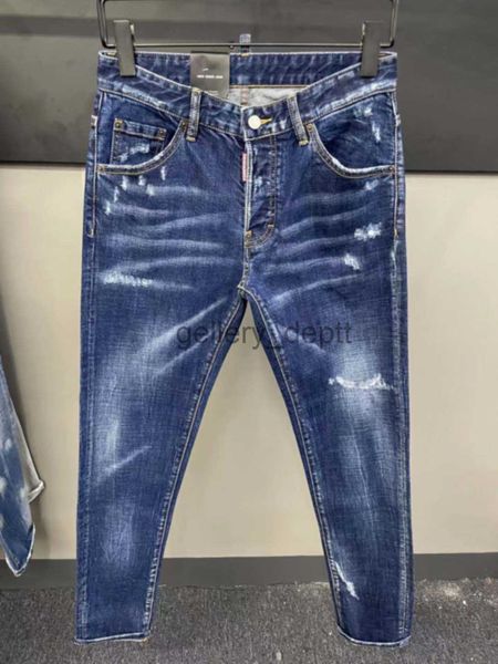 Jean homme 2023 printemps/été nouveau pantalon en jean homme d2 jean lavé bleu coupe ajustée petits pieds marée quotidien minimaliste J230926