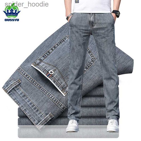 Jeans pour hommes 2023 Stretch Skinny Jeans Hommes Mode Casual Slim Fit Denim Designer Pantalon Élastique Gris Marque Pantalon Mâle Grande Taille 38 40 L230921