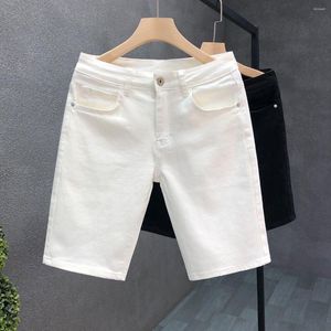 Jeans pour hommes 2023 été classique mode couleur unie Denim Shorts décontracté mince confortable grande taille de haute qualité 28-38