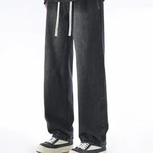 Jeans pour hommes 2023 Mode d'hiver Haute qualité Couleur unie Jeune et énergique Pantalon ample à jambe droite