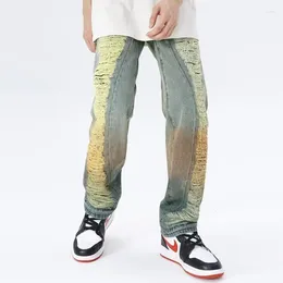 Jeans pour hommes 2023 Y2K Streetwear Stacked Ripped Baggy Pantalon pour hommes Grunge Vêtements Droite Vieux Hip Hop Denim Pantalon Pantaloni Uomo