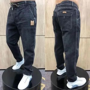 Jeans pour hommes 2024 Automne et hiver Style Jeune Pantalon décontracté Net Rouge Lâche Stretch Tube droit Papa