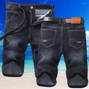 Jeans para hombres 2024 Blue Soft Denim Short para hombres para hombre Verano Estiramiento Peso ligero Jean Longitud de la rodilla Pantalones