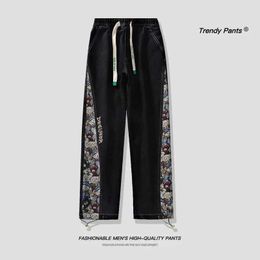 Jeans masculinos 2024 Jeans ancho de pierna ancha Papas negras de gran cintura de gran tamaño Y2K hombre retro Harajuku Fashion Korean Style Harem Pants J240429